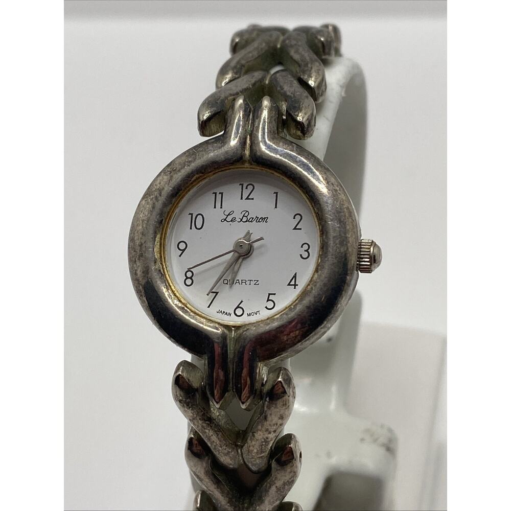 Le Baron Silver Ladies Quartz Watch New Battery!